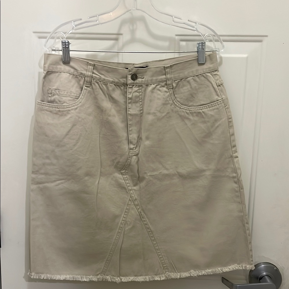Xhilaration Tan Pencil Skirt Knee-Length Casual
